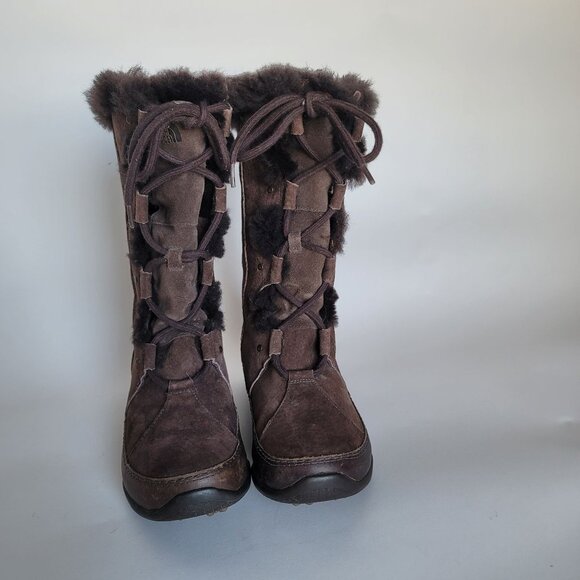 The North Face Abby III Waterproof Suede Leather Winter Boots. Size US 6/EU 37 - Picture 2 of 12